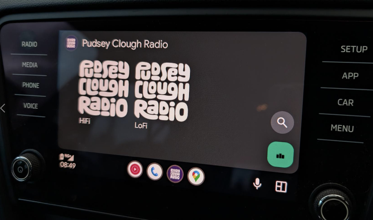 Pudsey Clough Radio on Android Auto