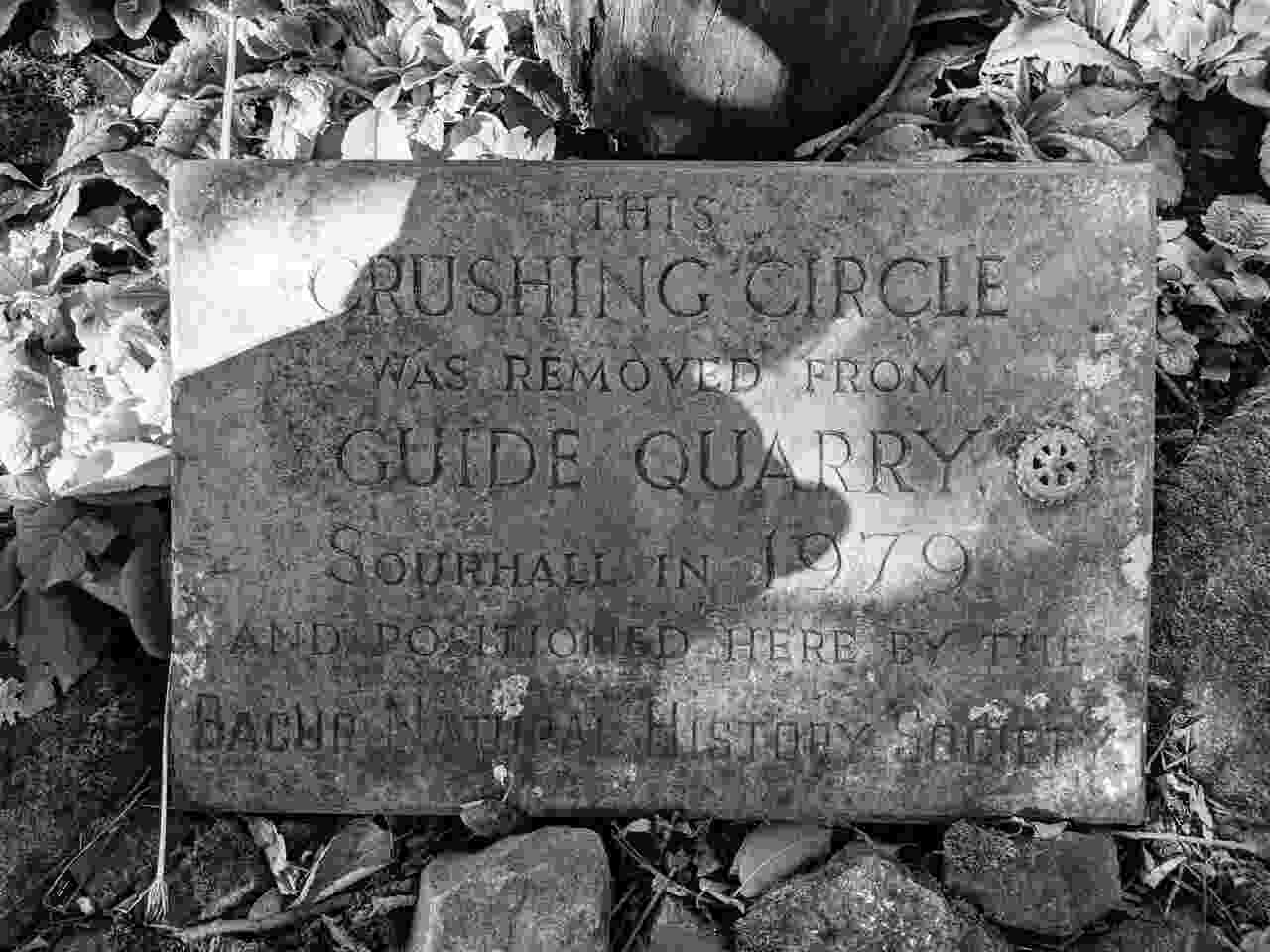 plaque placed at the stone crusher